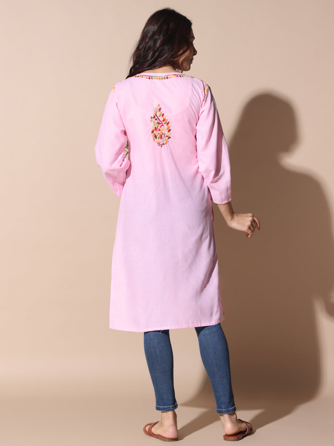 chikankari cotton kurti