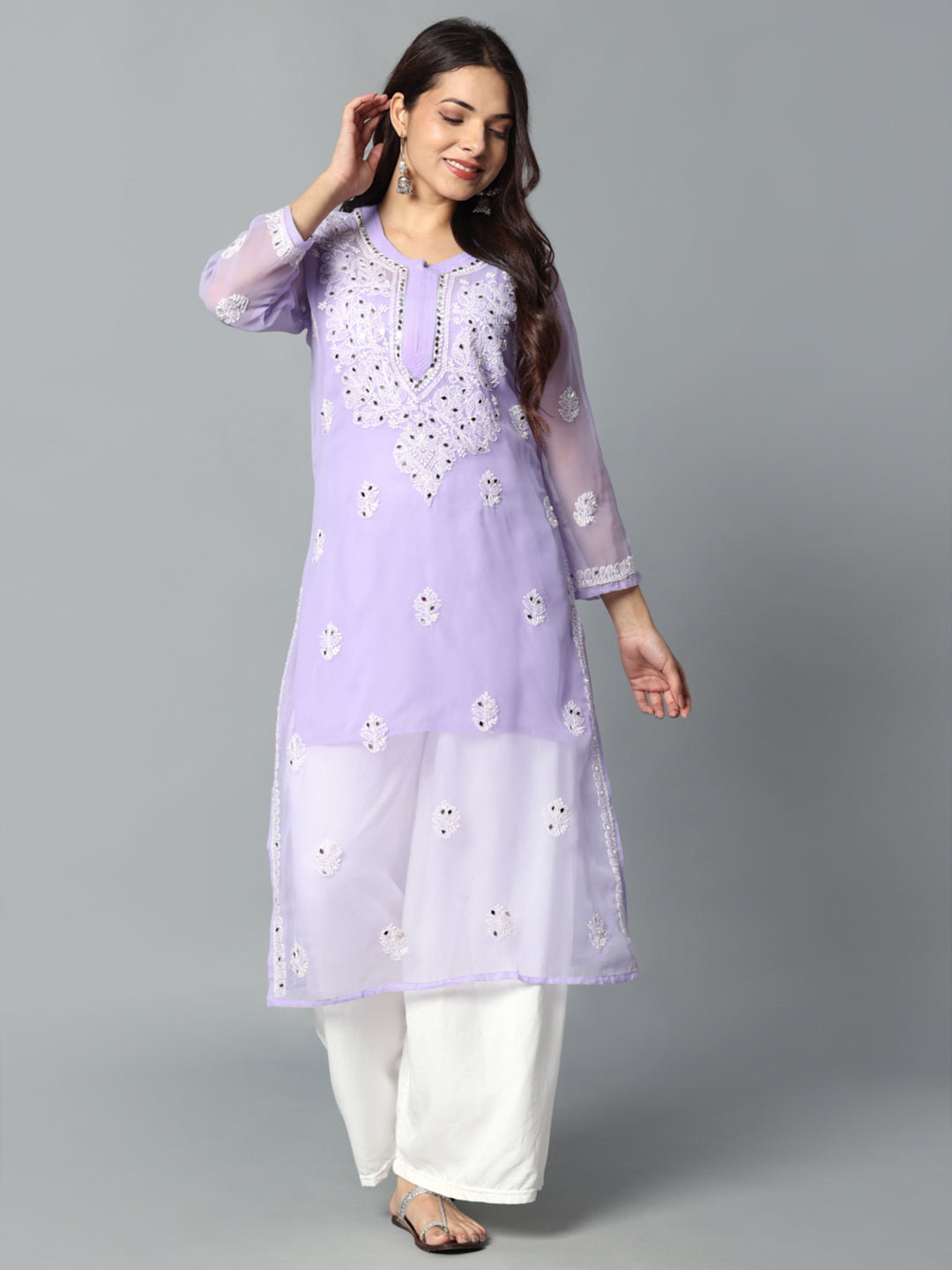 Embroidered Georgette Kurti