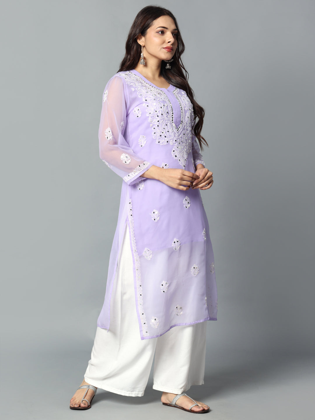Embroidered Georgette Kurti