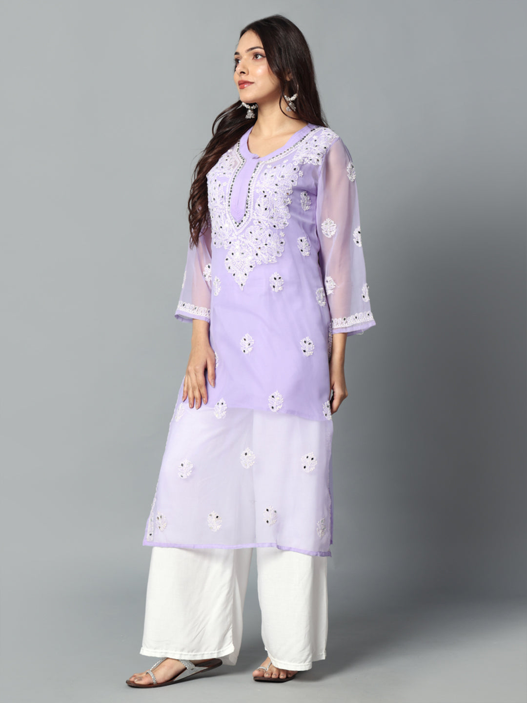 Embroidered Georgette Kurti