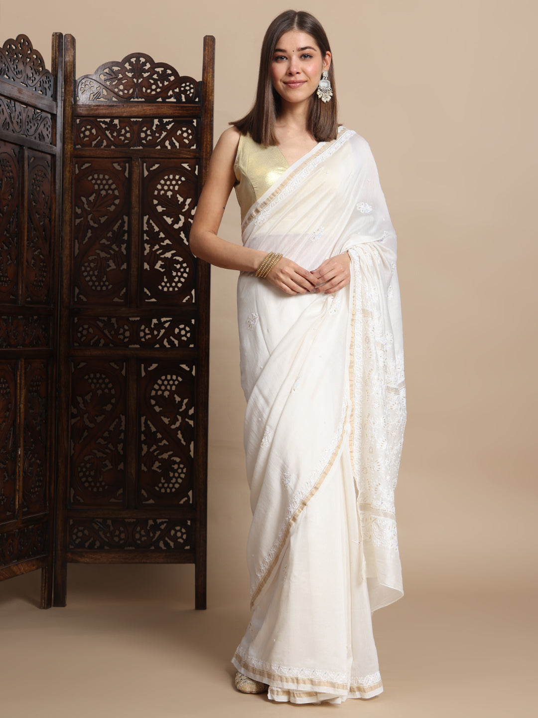 chanderi silk saree