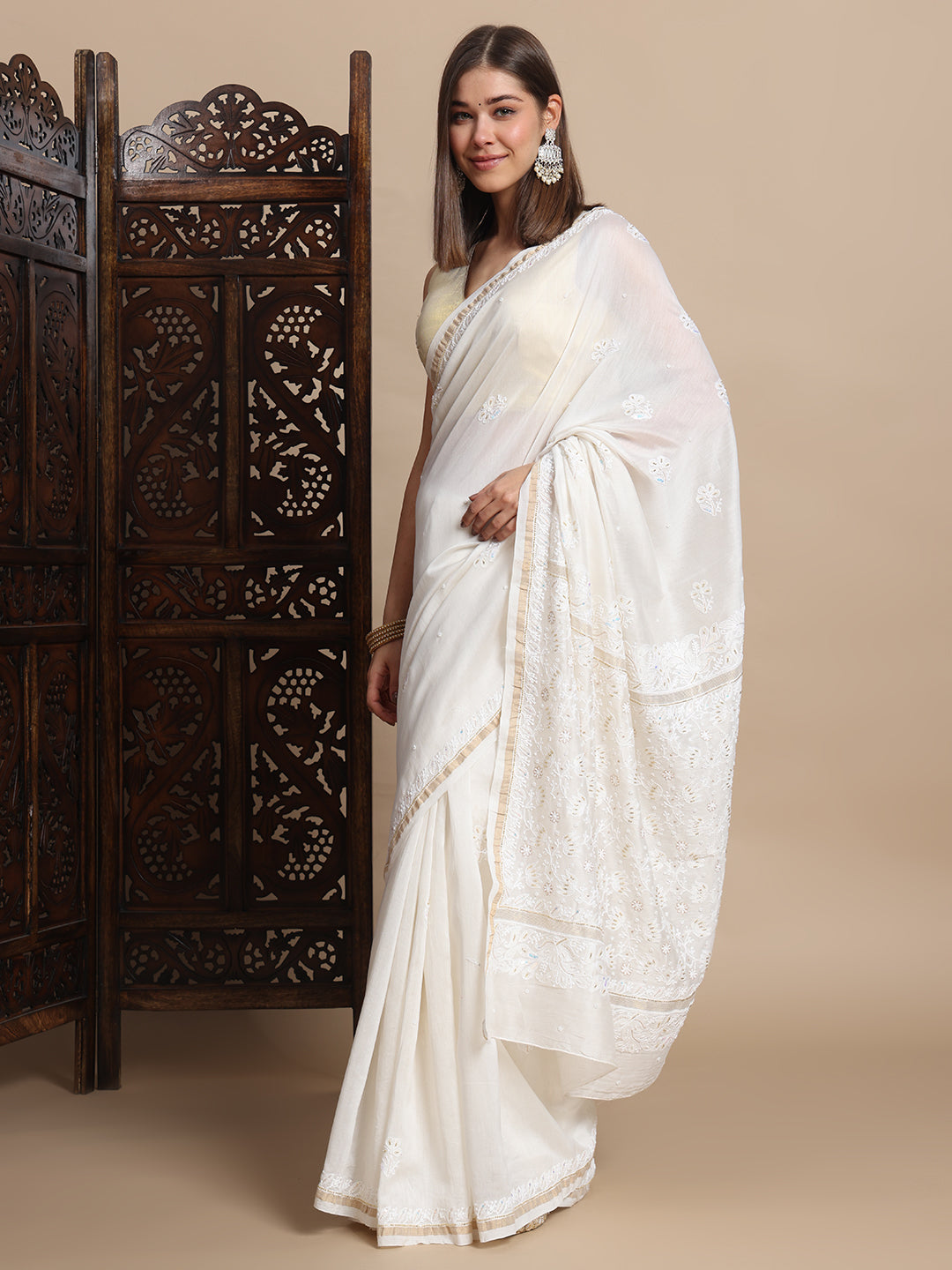 chanderi silk saree