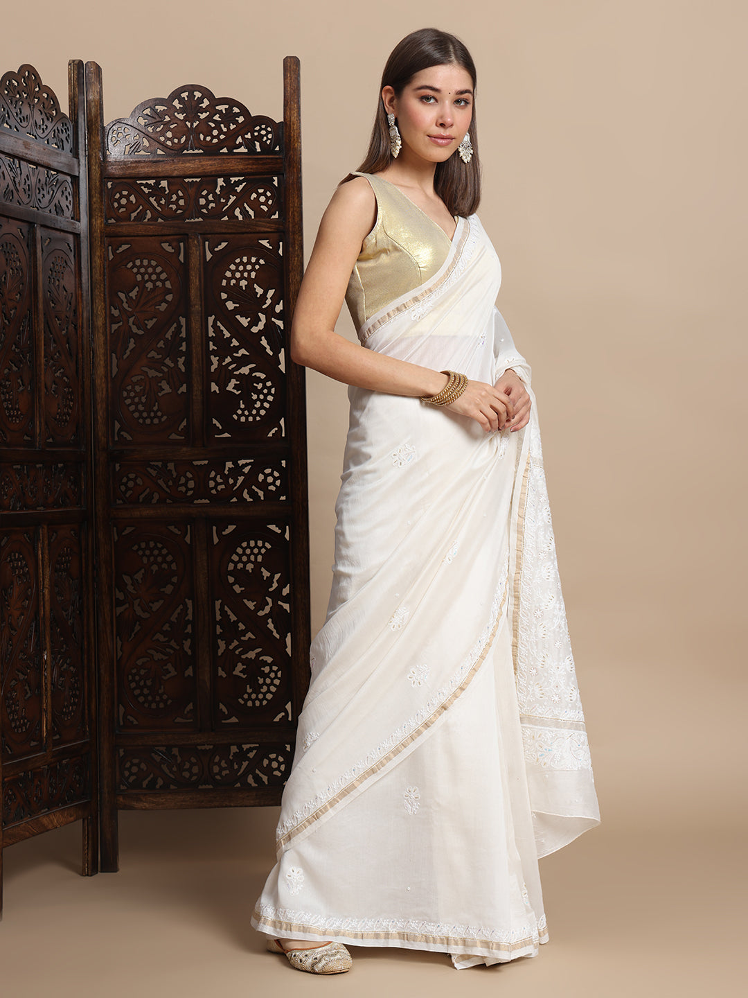 chanderi silk saree