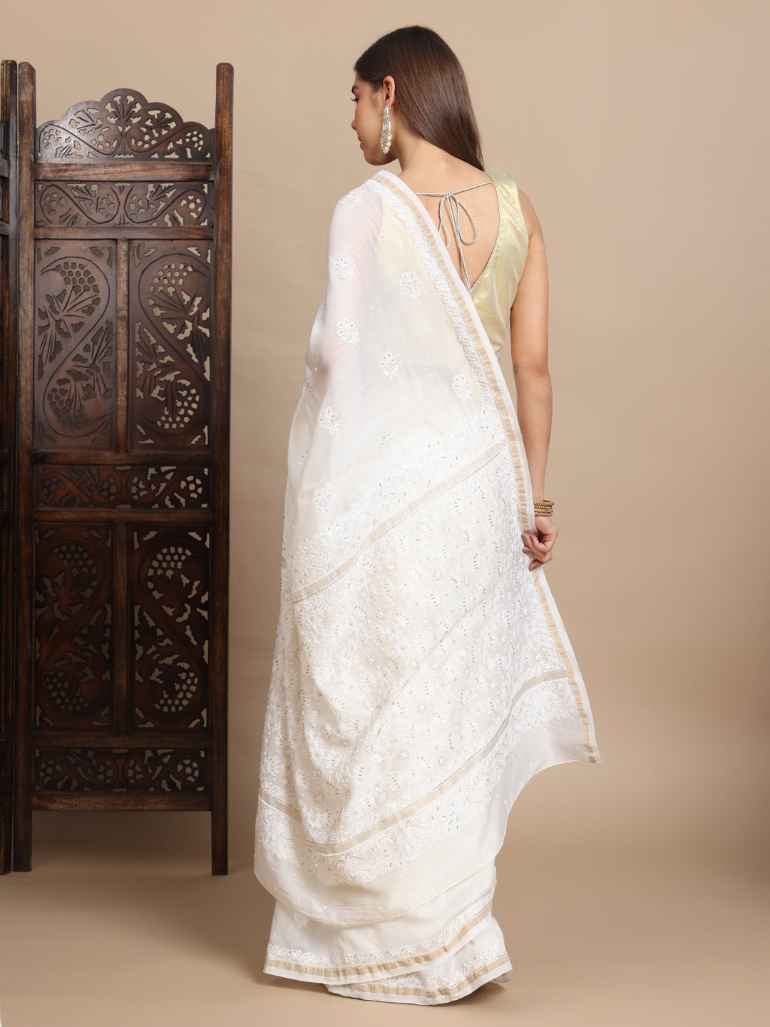 chanderi silk saree