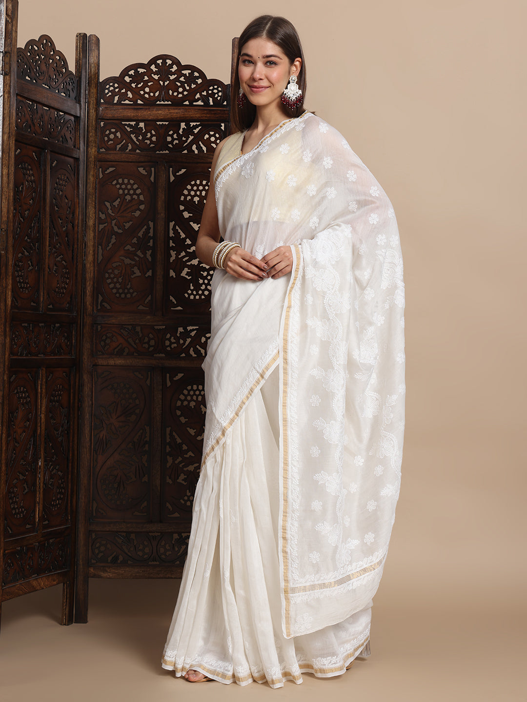 chanderi silk sare