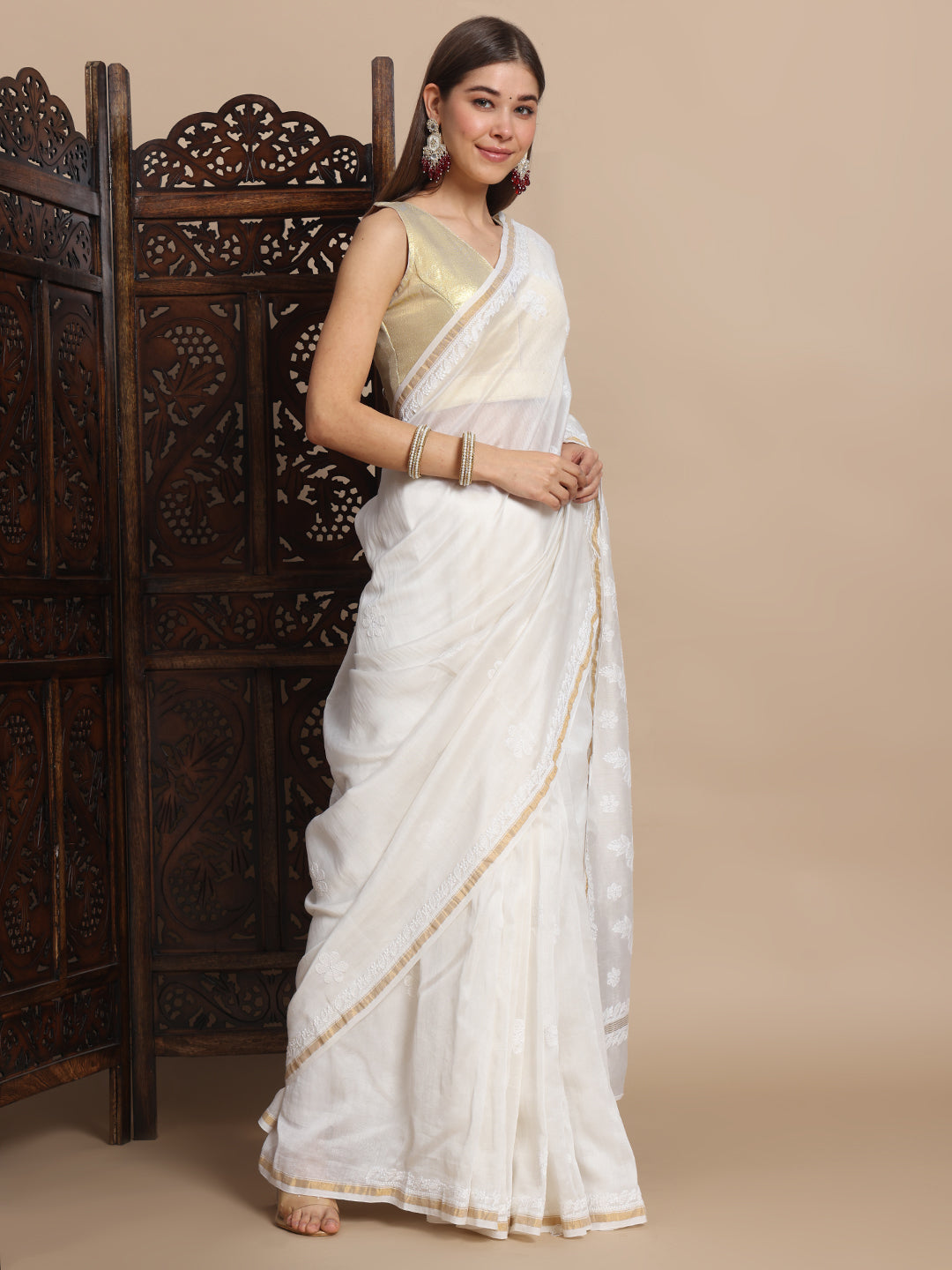 chanderi silk sare