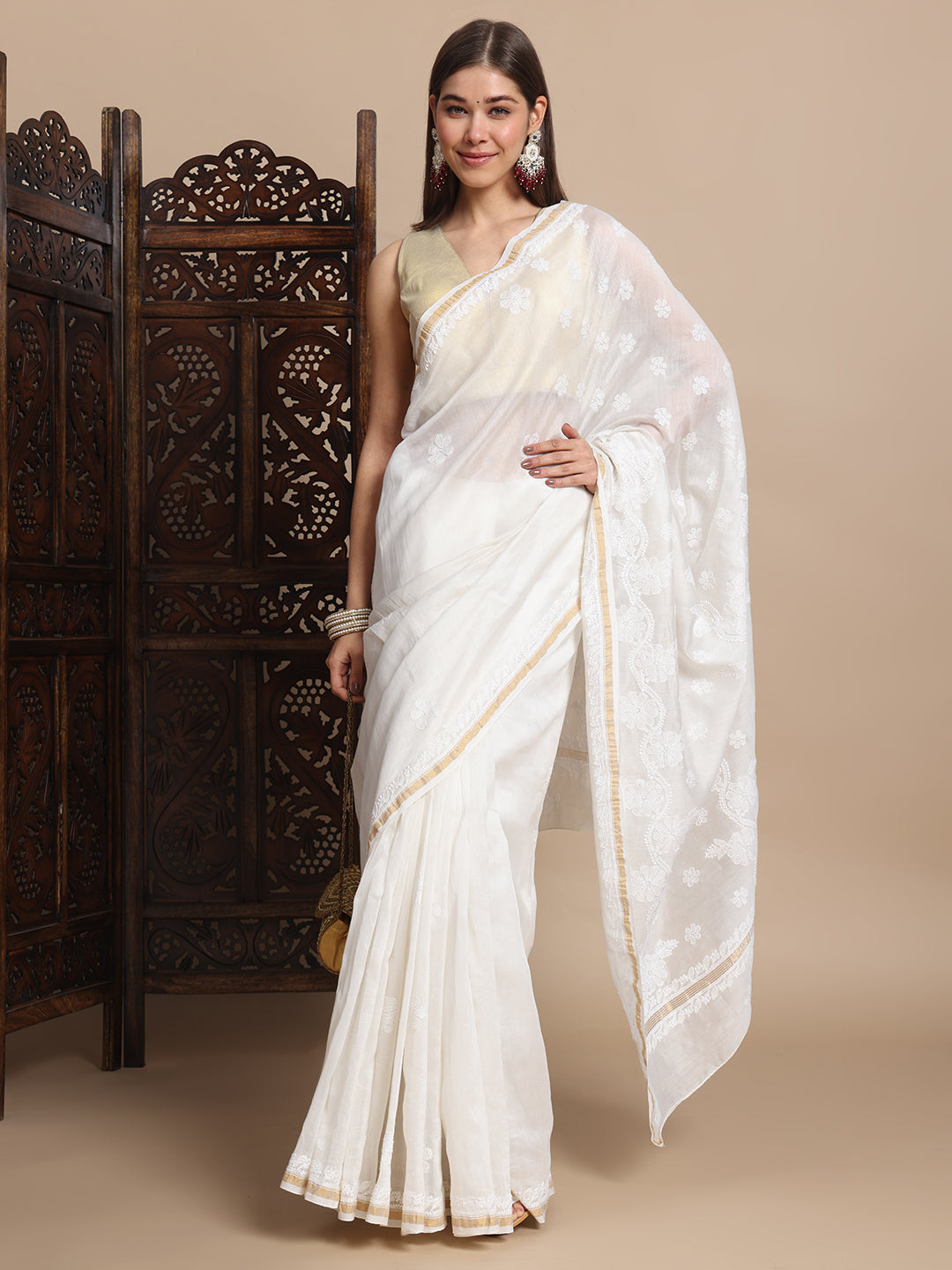 chanderi silk sare
