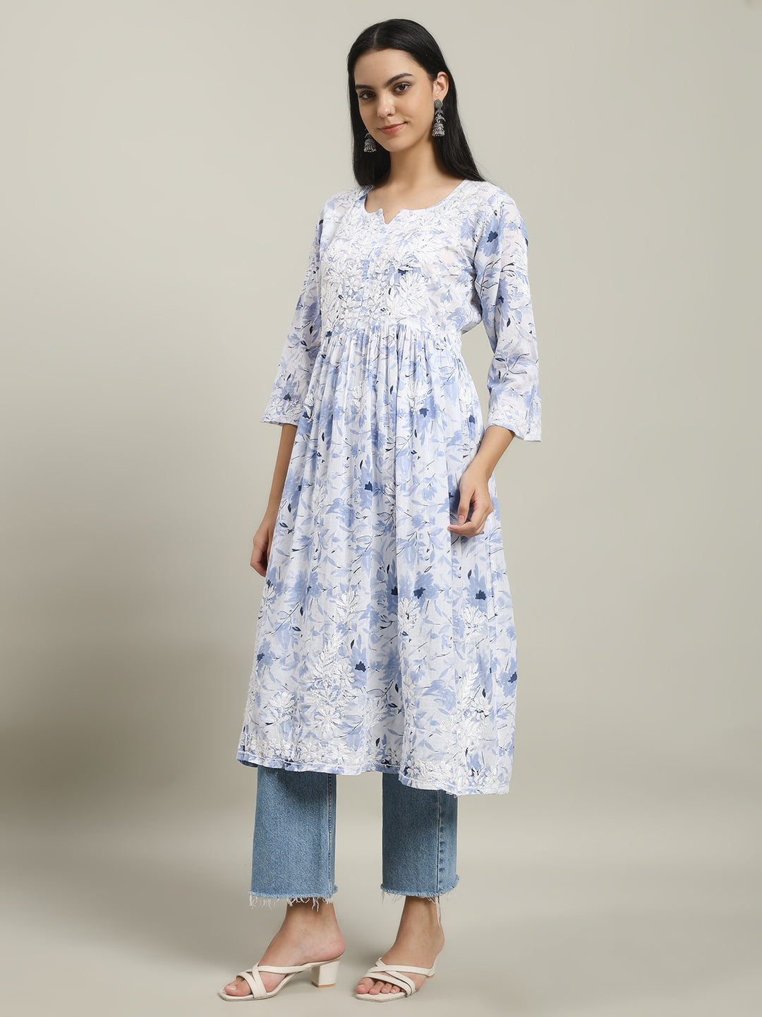 ChikanKari Long Gown