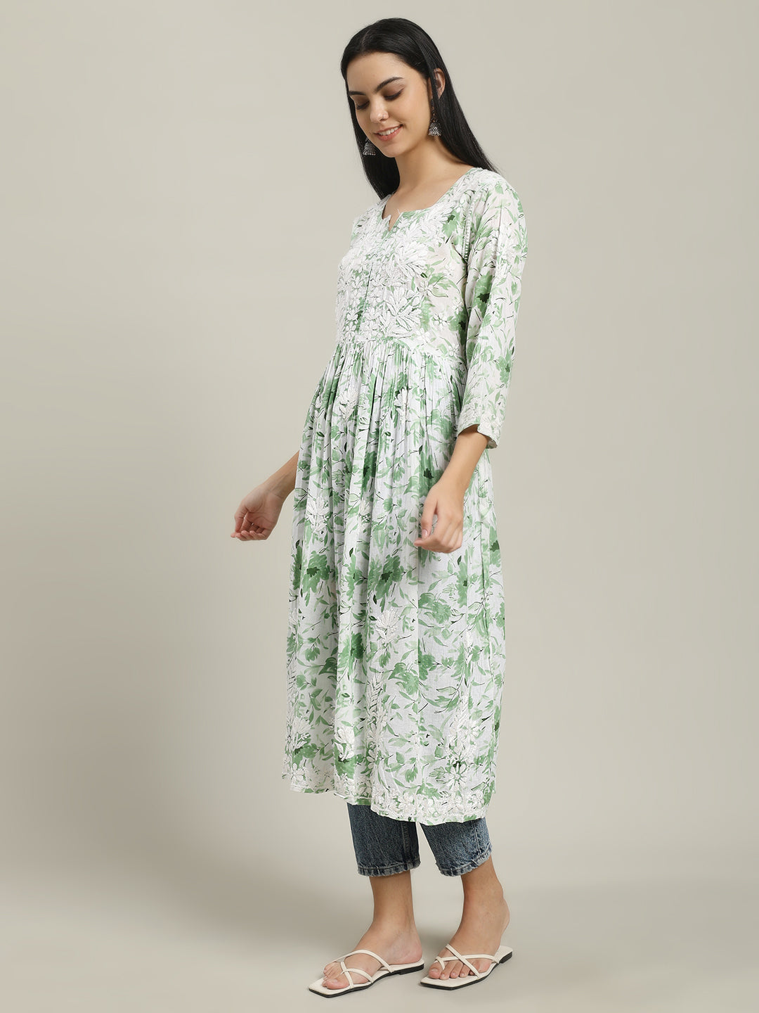 ChikanKari Long Gown