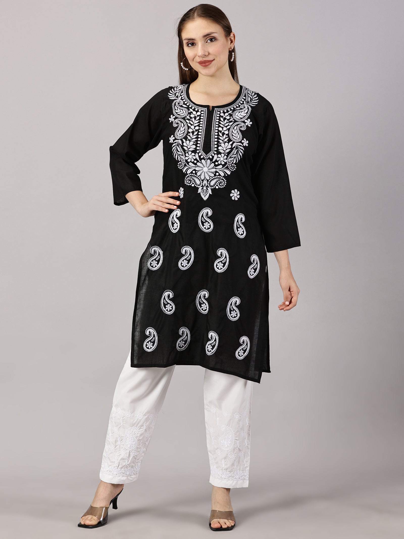 GIRL WEAR CHIKAN KURTI GIRL WEAR CHIKAN KURTI