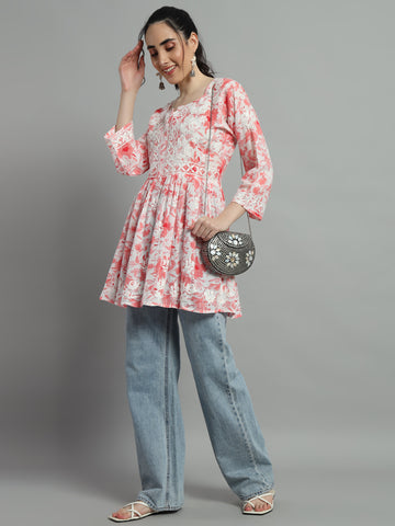 Short chikankari kurti for womens Short chikankari kurti for womens