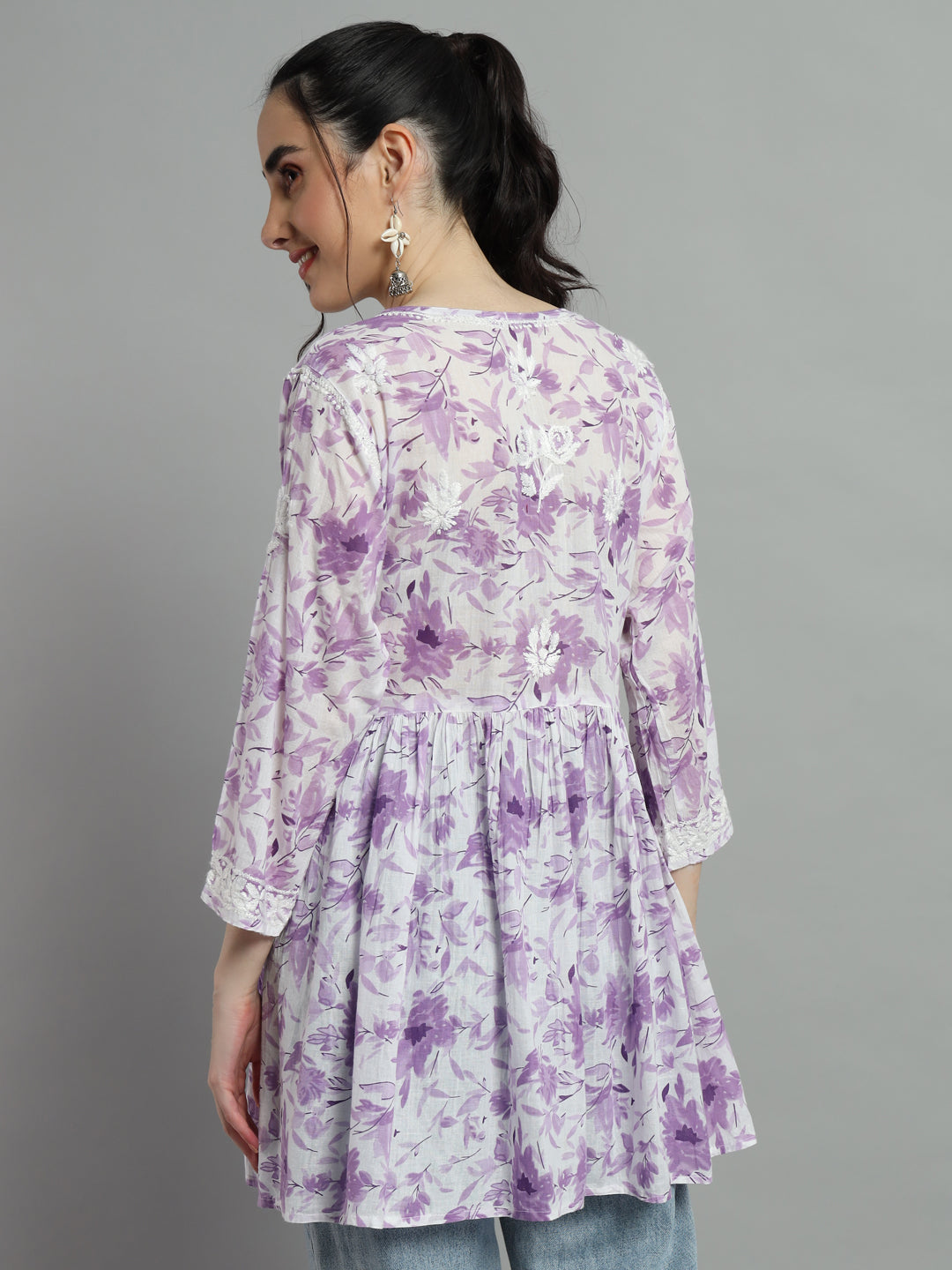 Short chikankari kurti for womens