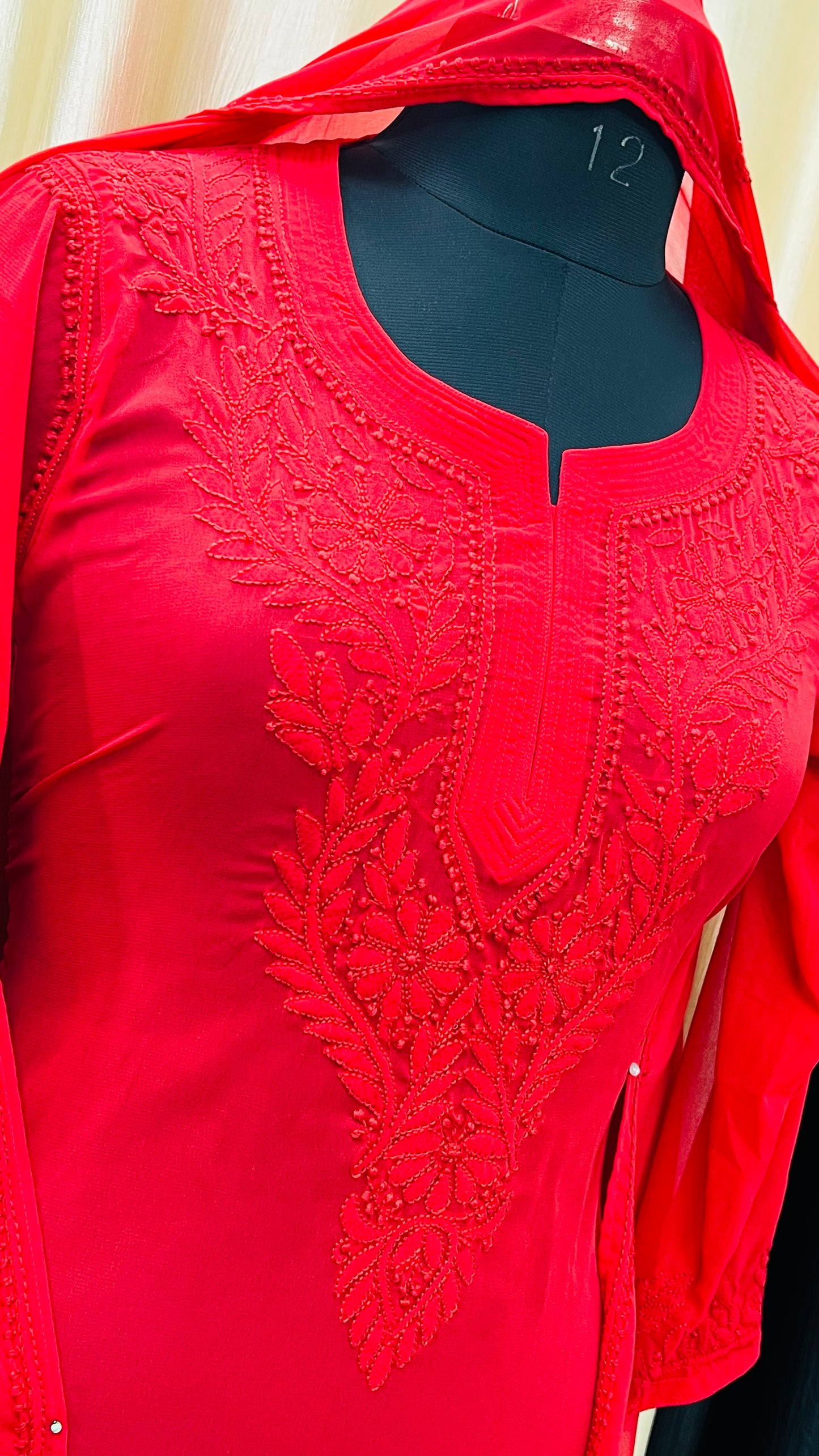 Chikan Short Kurti
