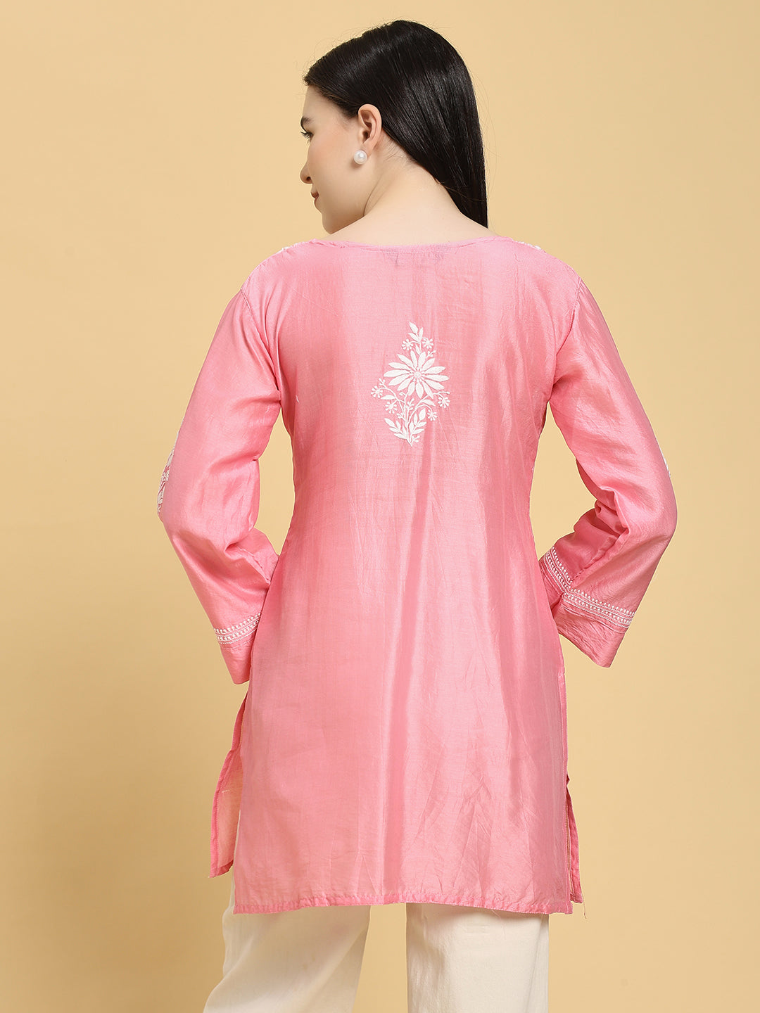 Pure Chanderi Silk Short Kurti