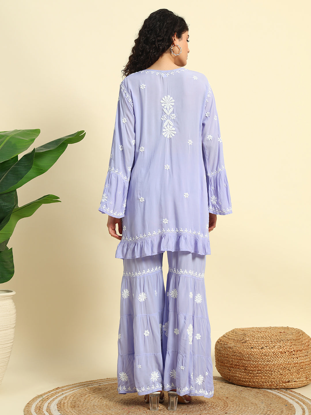 Chikankari Gharara Set