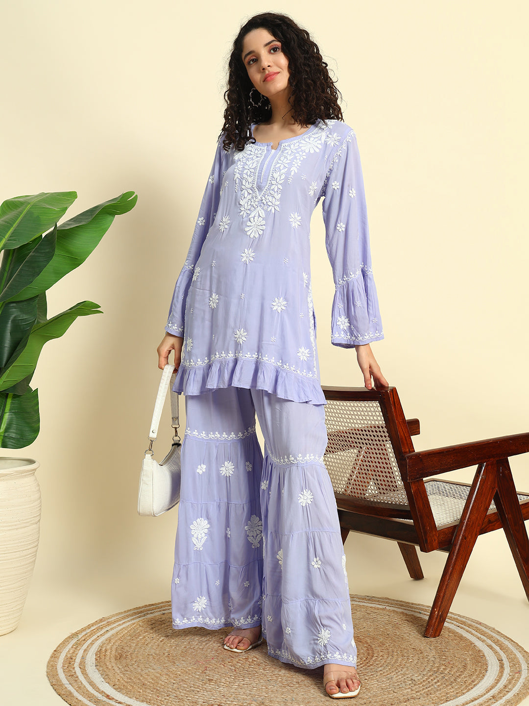Chikankari Gharara Set