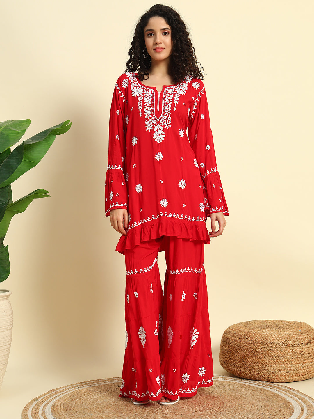 Chikankari Gharara Set