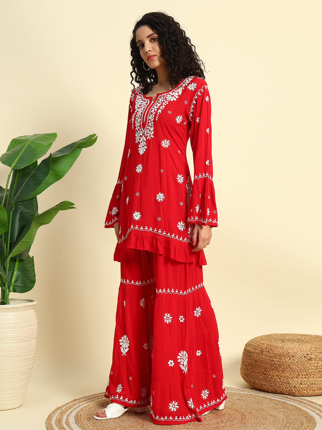 Chikankari Gharara Set