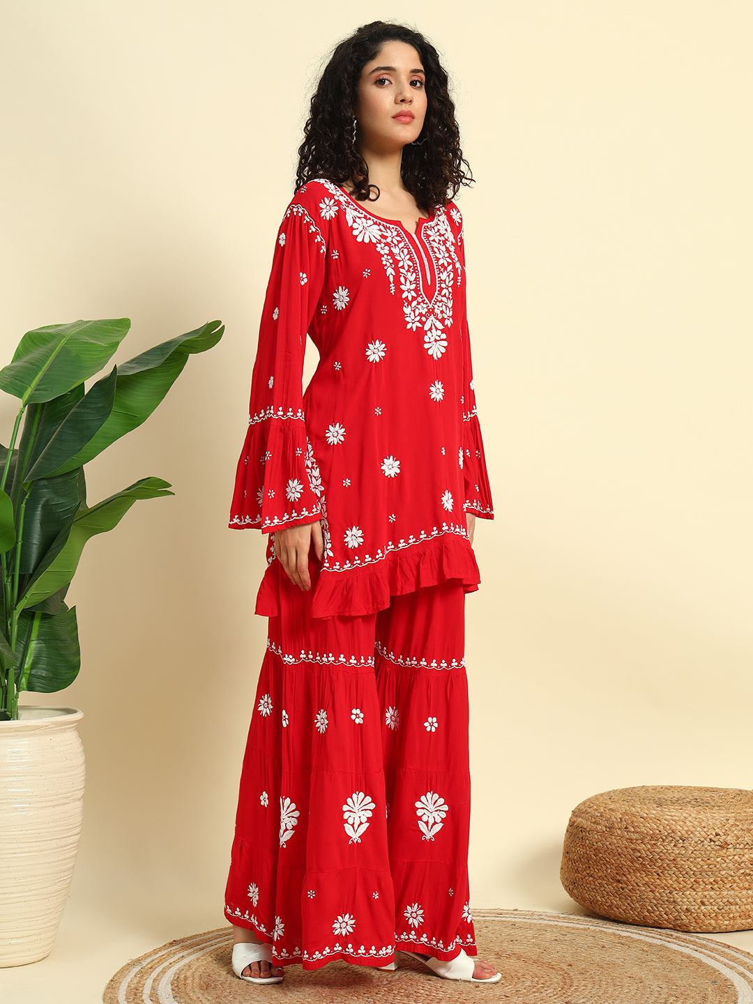 Chikankari Gharara Set