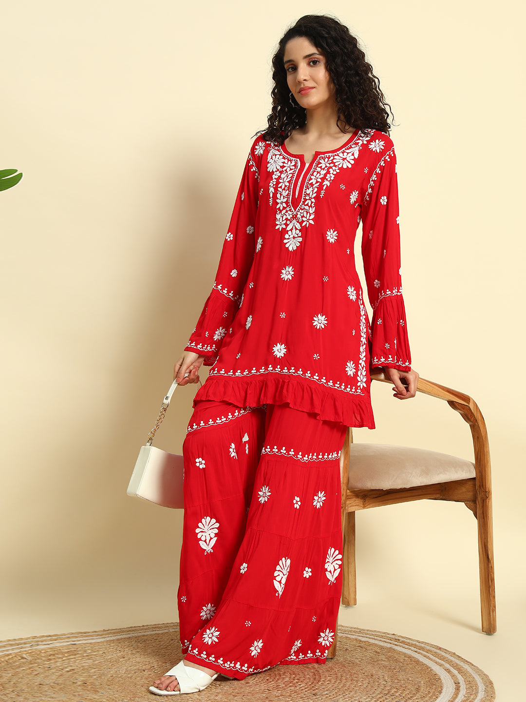 Chikankari Gharara Set