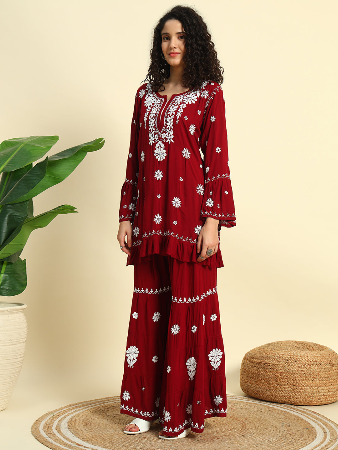 Chikankari Gharara Set
