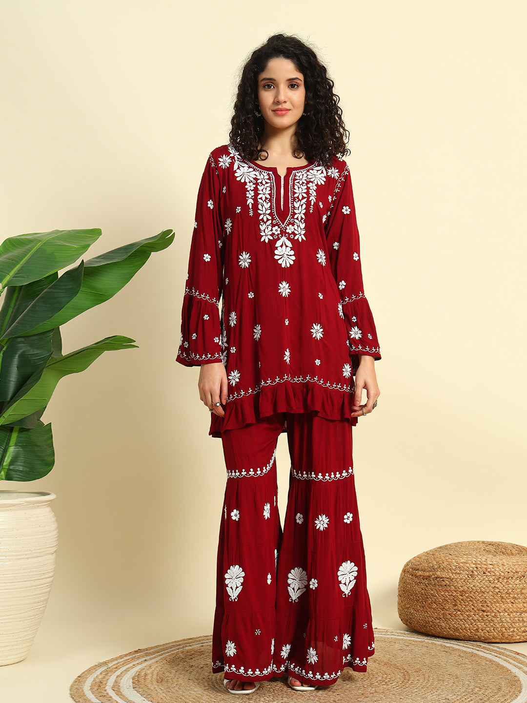 Chikankari Gharara Set