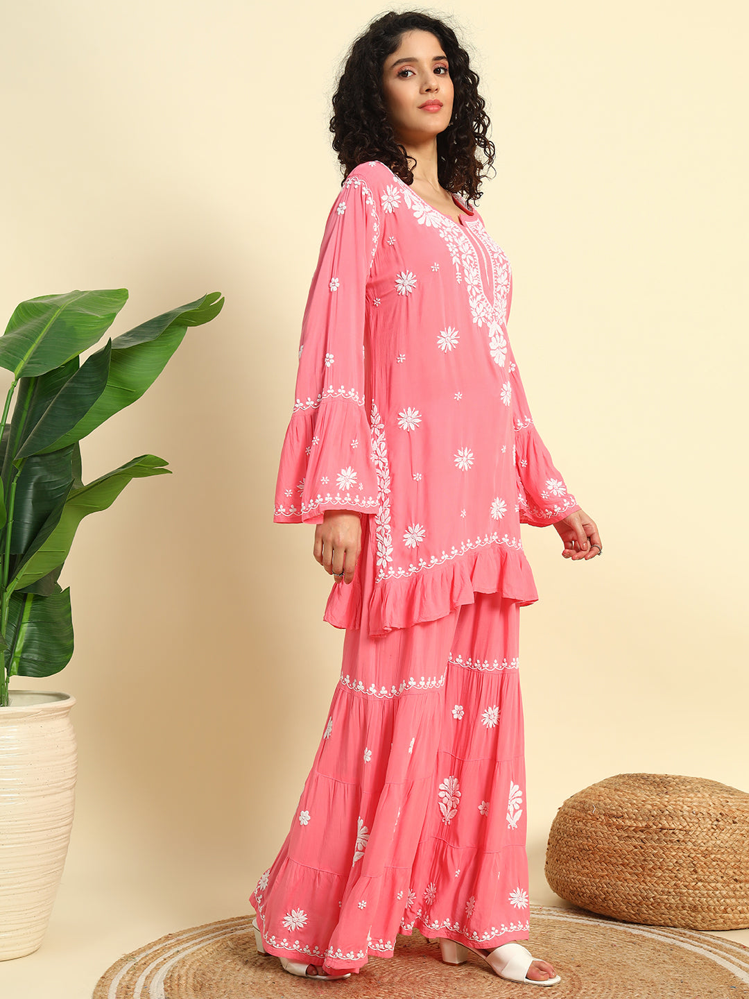 Chikankari Gharara Set