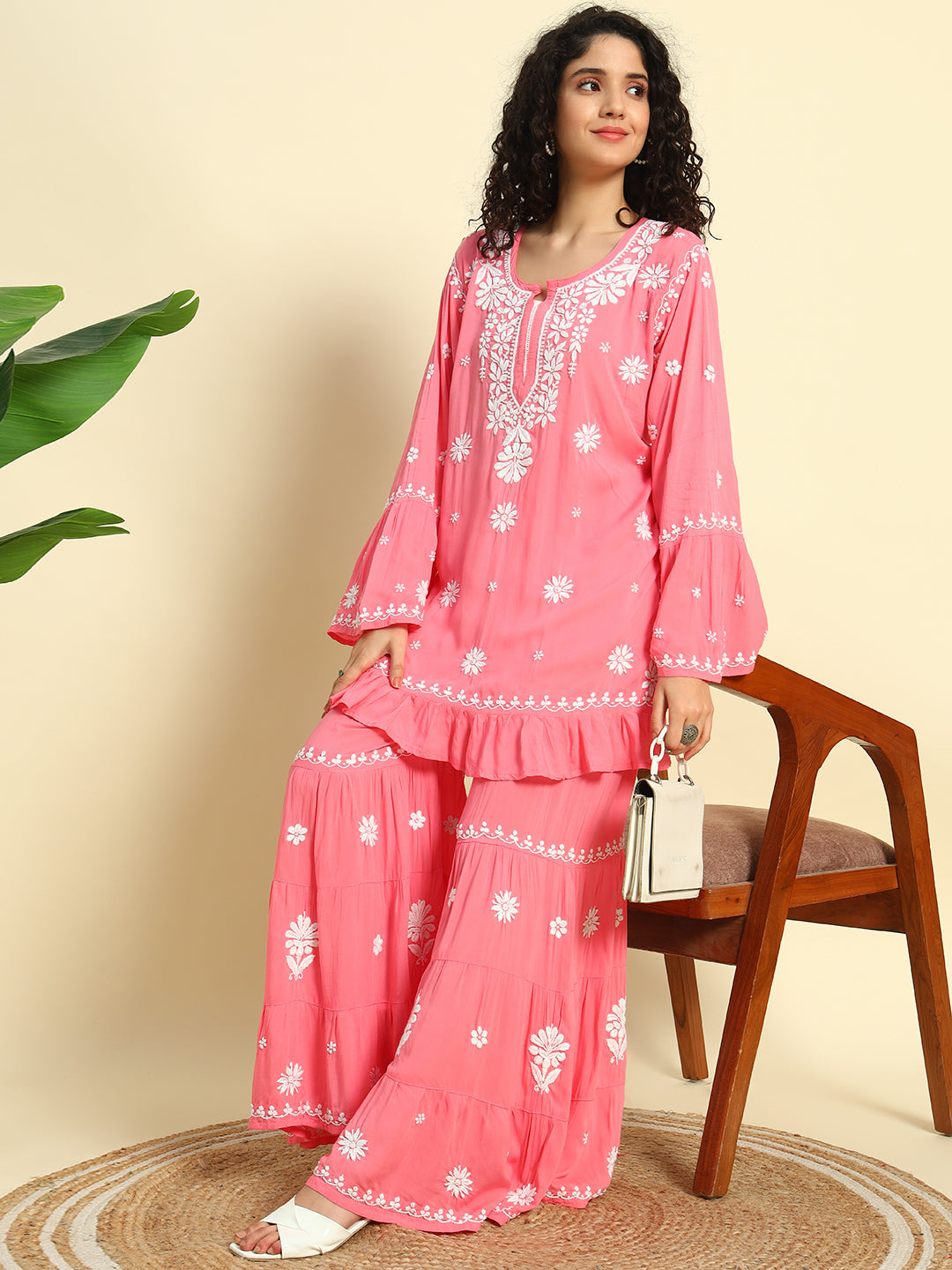 Chikankari Gharara Set