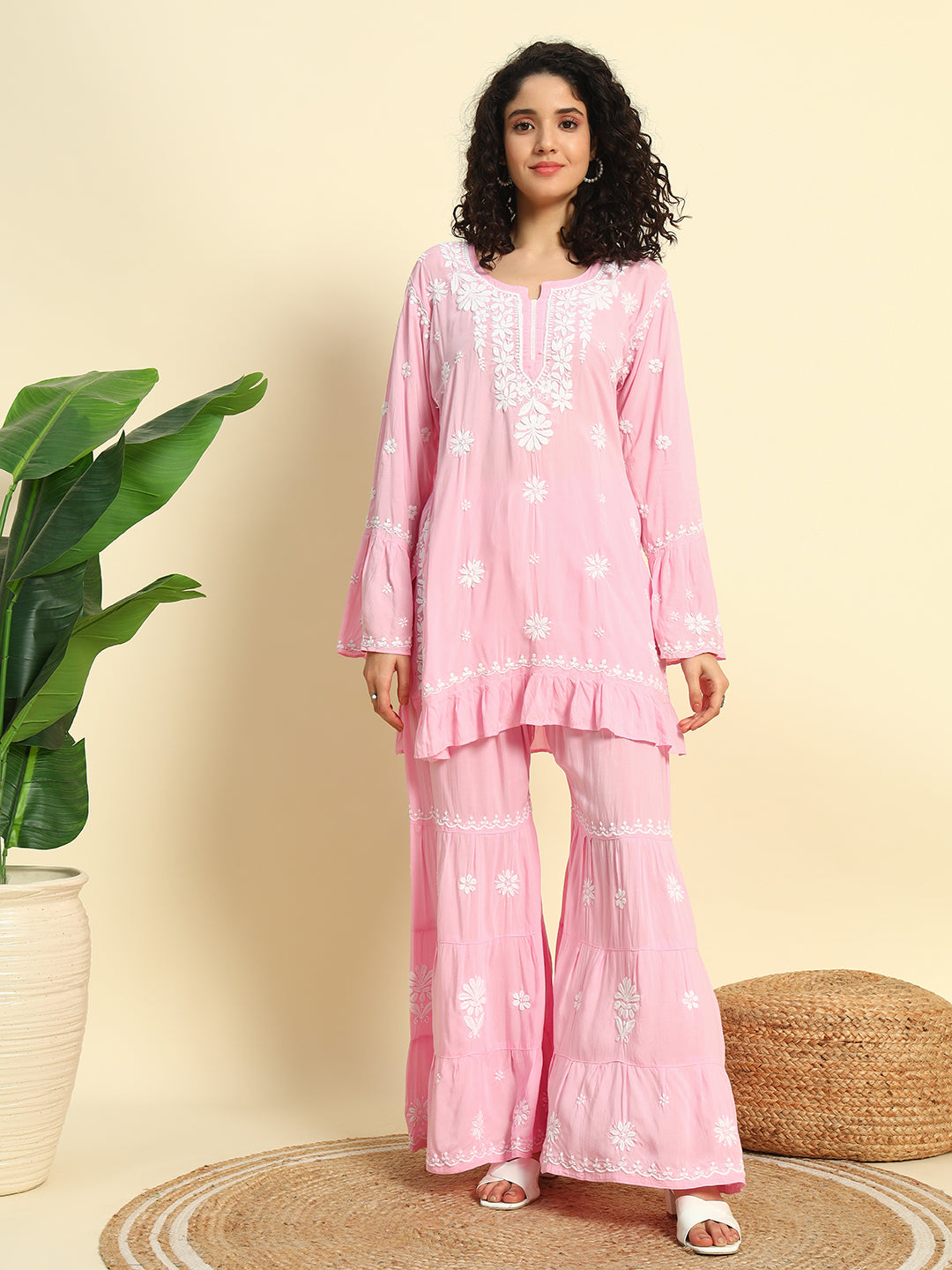 Chikankari Gharara Set