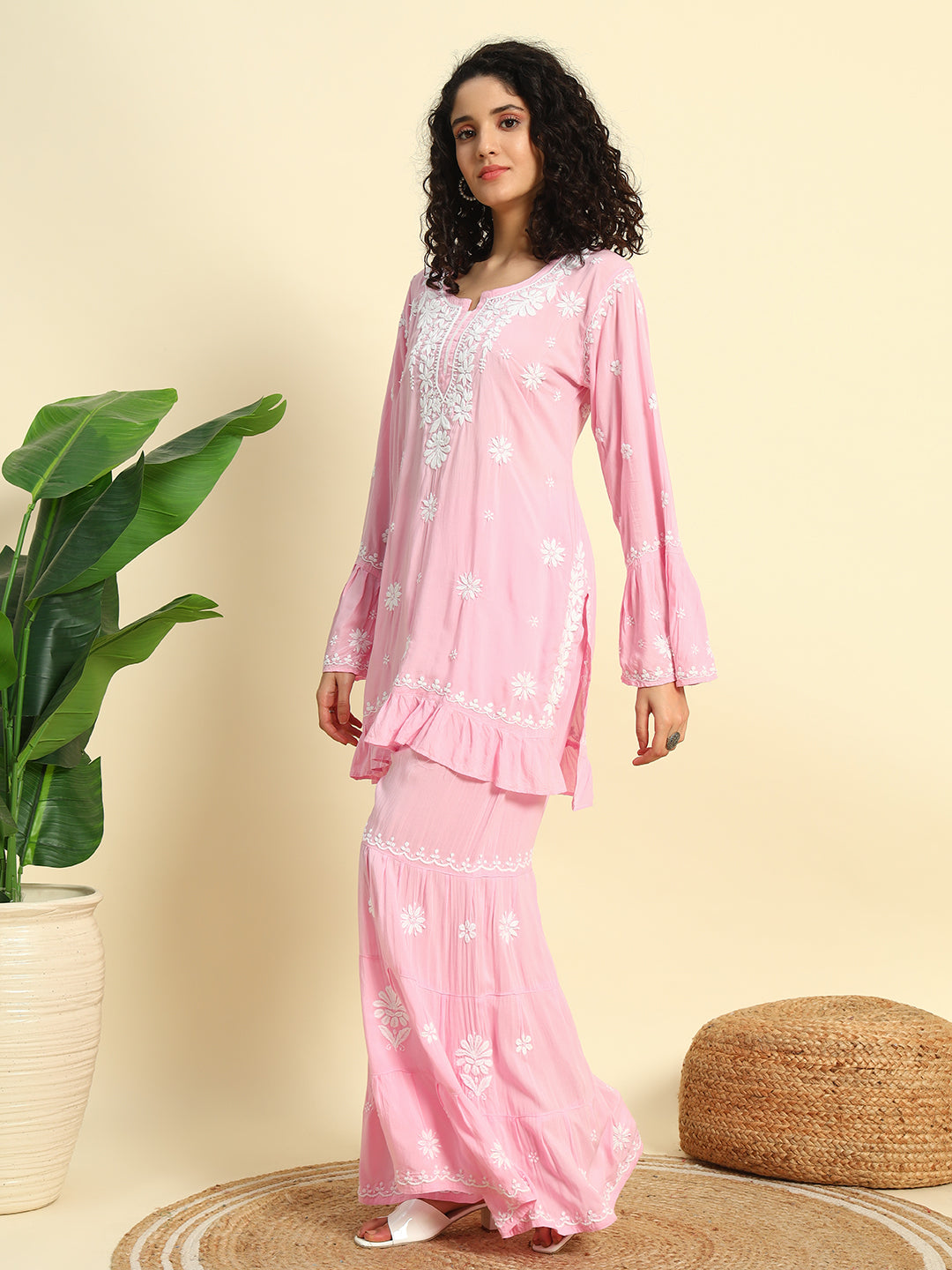 Chikankari Gharara Set