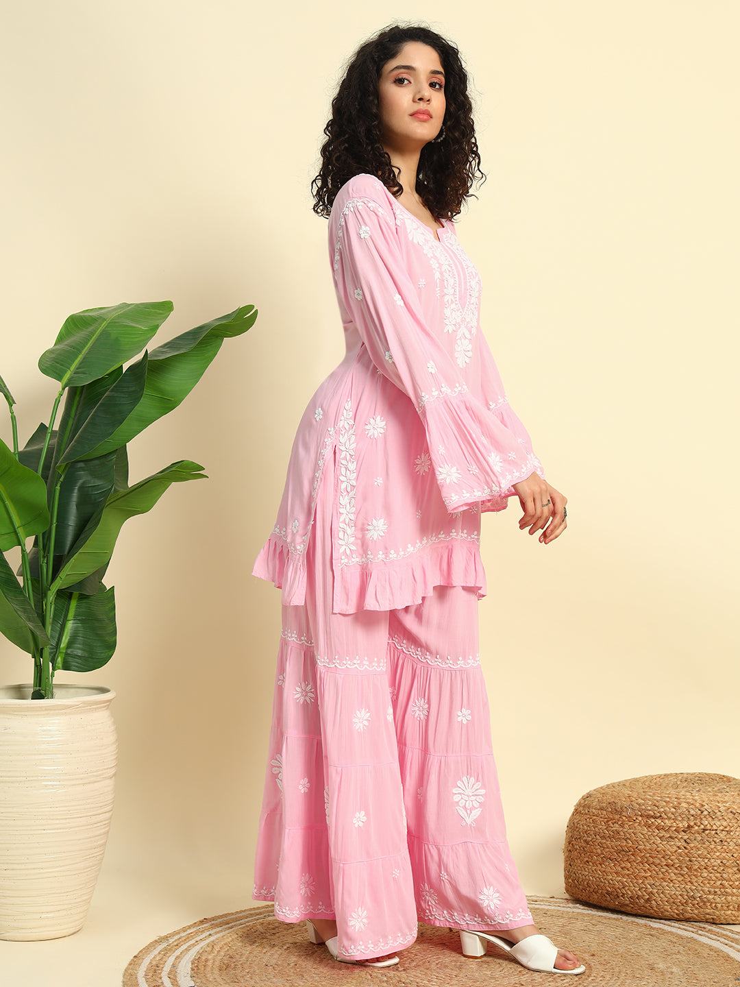 Chikankari Gharara Set