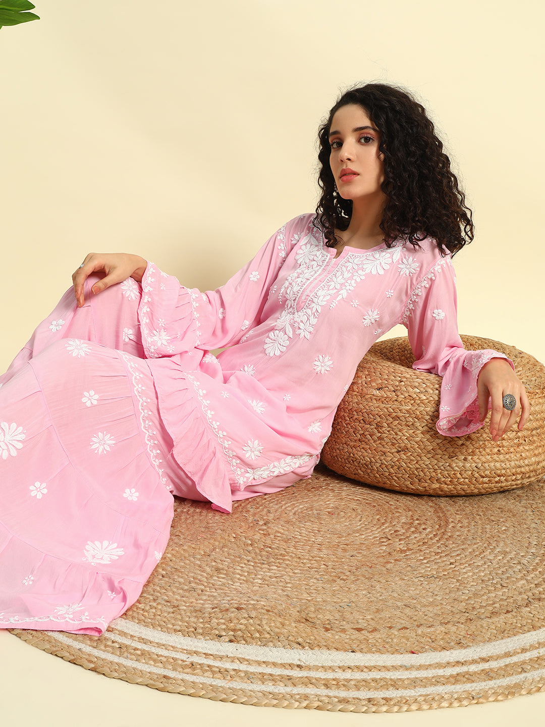 Chikankari Gharara Set