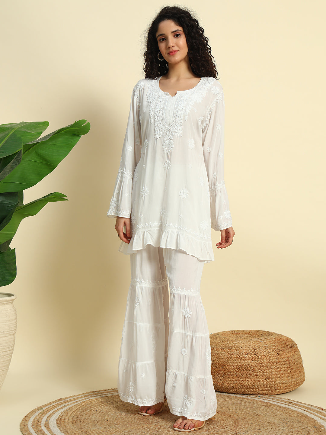Chikankari Gharara Set