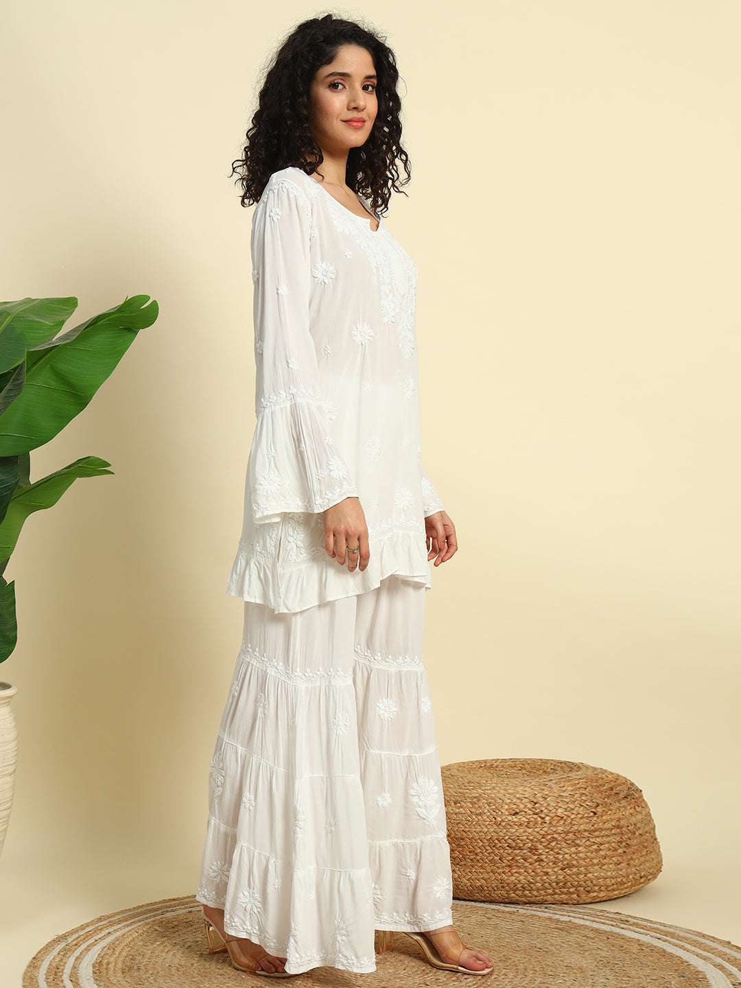Chikankari Gharara Set