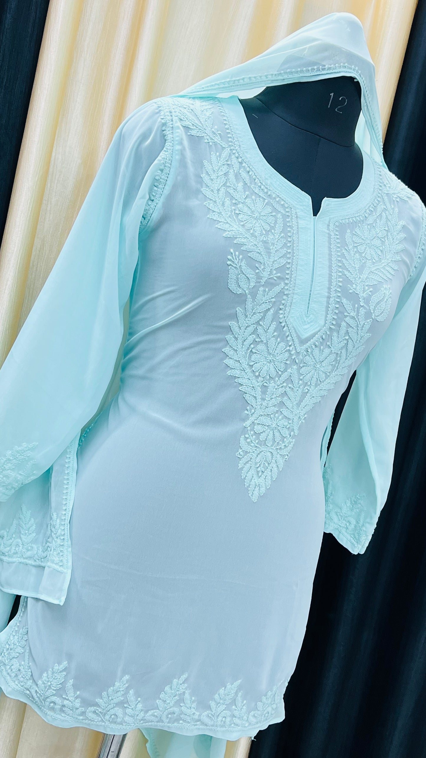 Chikan Short Kurti