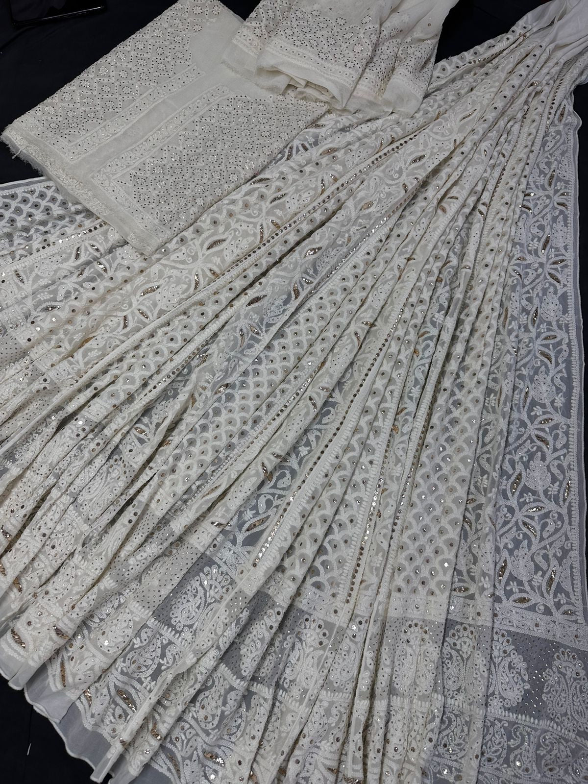 Chikan Handwork Lehenga Chikan Handwork Lehenga