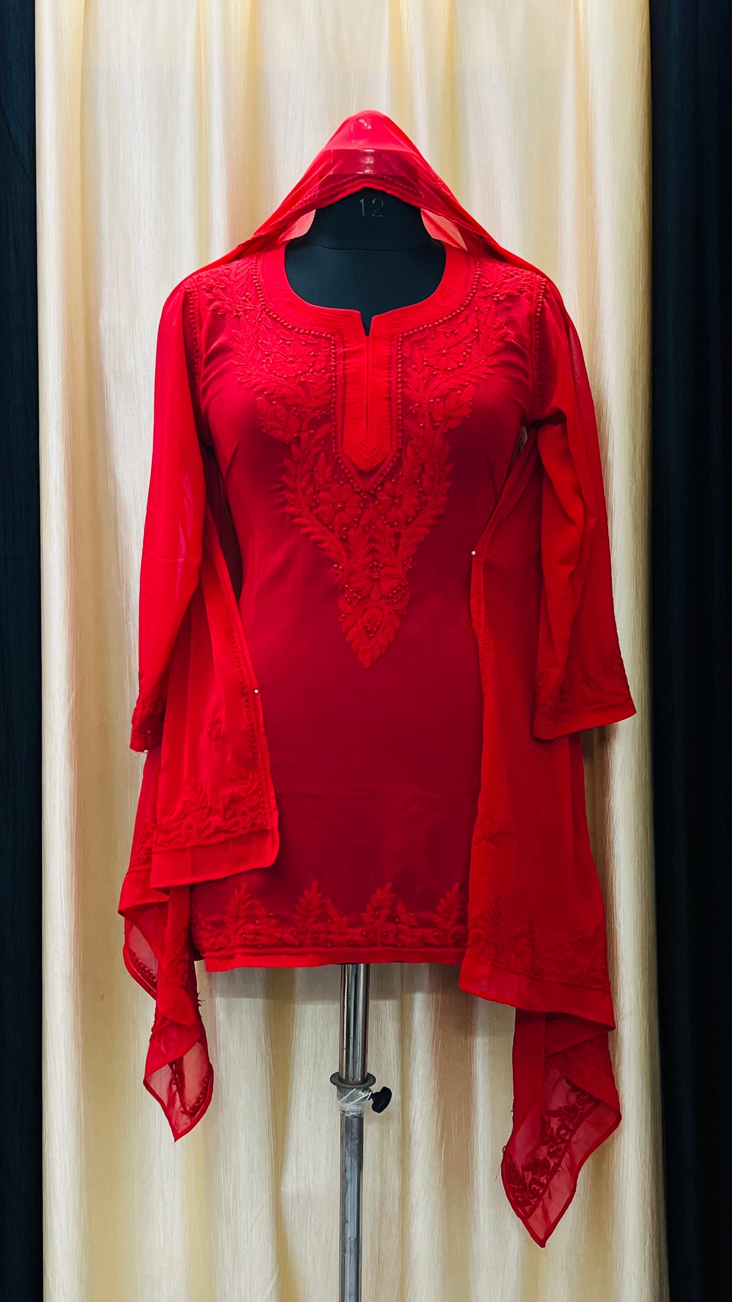 Chikan Short Kurti