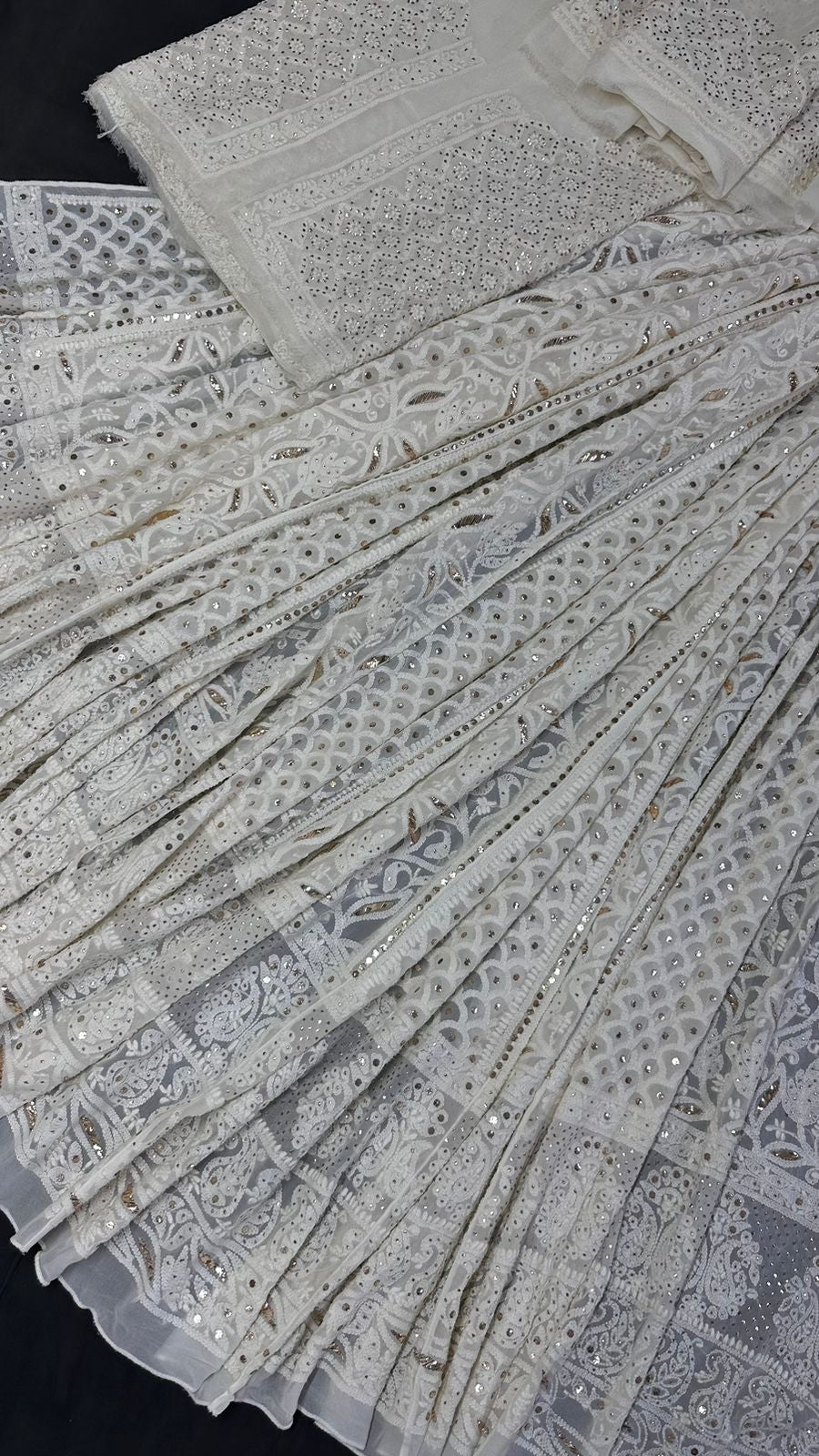 Chikan Handwork Lehenga Chikan Handwork Lehenga