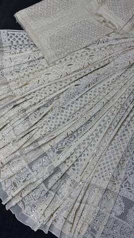 Chikan Handwork Lehenga Chikan Handwork Lehenga