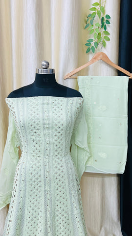 Premium Chikankari Anarkali with Dupatta Premium Chikankari Anarkali with Dupatta