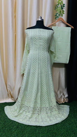 Premium Chikankari Anarkali with Dupatta Premium Chikankari Anarkali with Dupatta