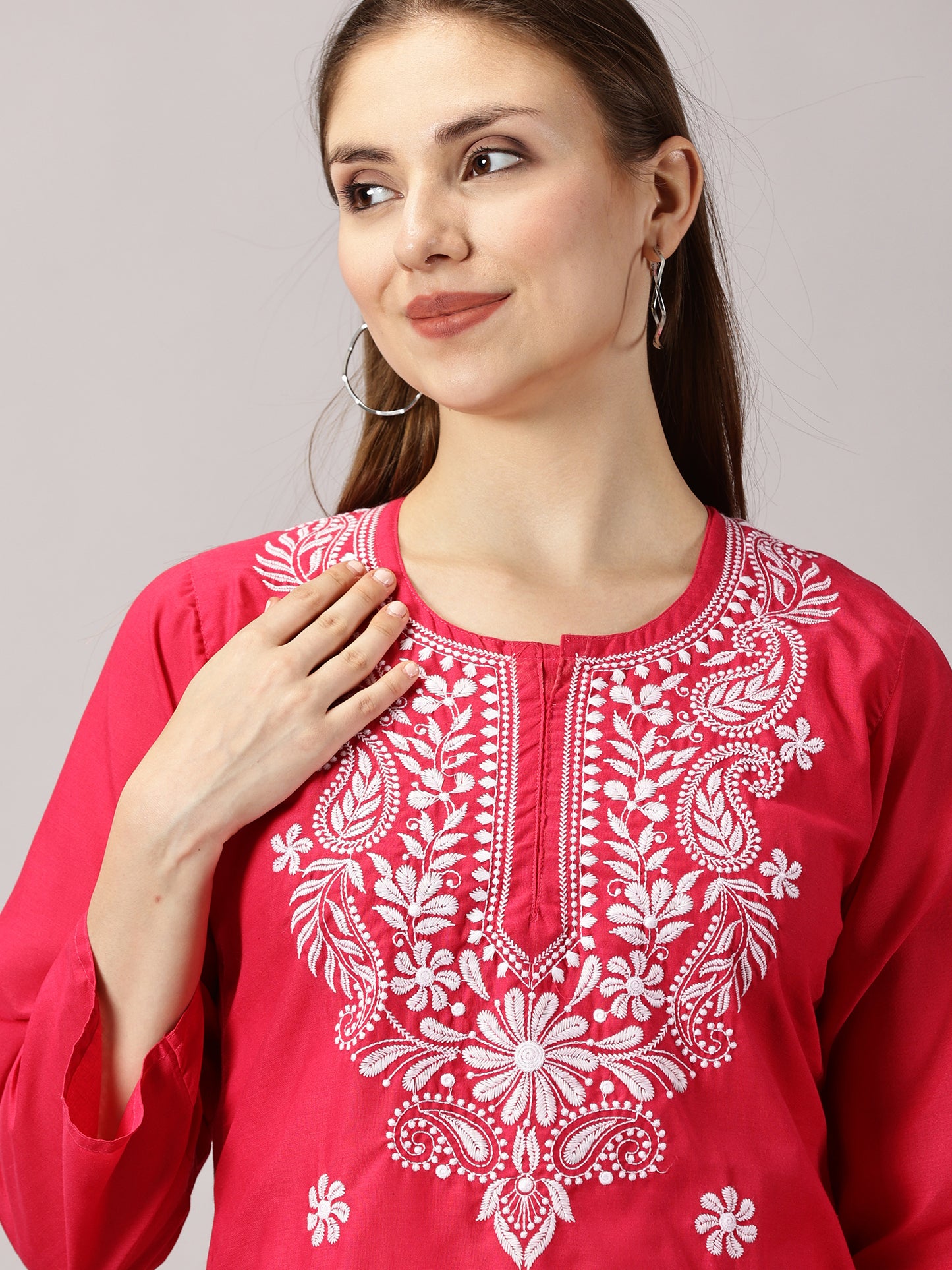 GIRL WEAR CHIKAN KURTI