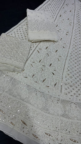Chikan Handwork Lehenga Chikan Handwork Lehenga