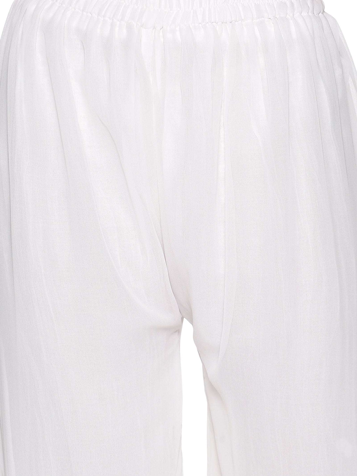 Georgette Sharara
Women's Bottoms
Casual Trousers
Denim Jeans
Palazzo Pants
Leggings
Joggers
Track Pants
Churidars
Skirts
Capris
1. High-Waisted Pants
2. Wide-Leg Trousers
3. Printed Leggings
4. Ethnic Skirts
5. Cotton Palazzos
6. Ripped Jeans
7. Formal Trousers
8. Sports Leggings
9. Cargo Pants
10. Dhoti Pants
These keywords can help