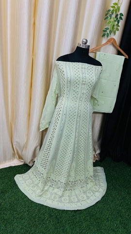 Premium Chikankari Anarkali with Dupatta Premium Chikankari Anarkali with Dupatta