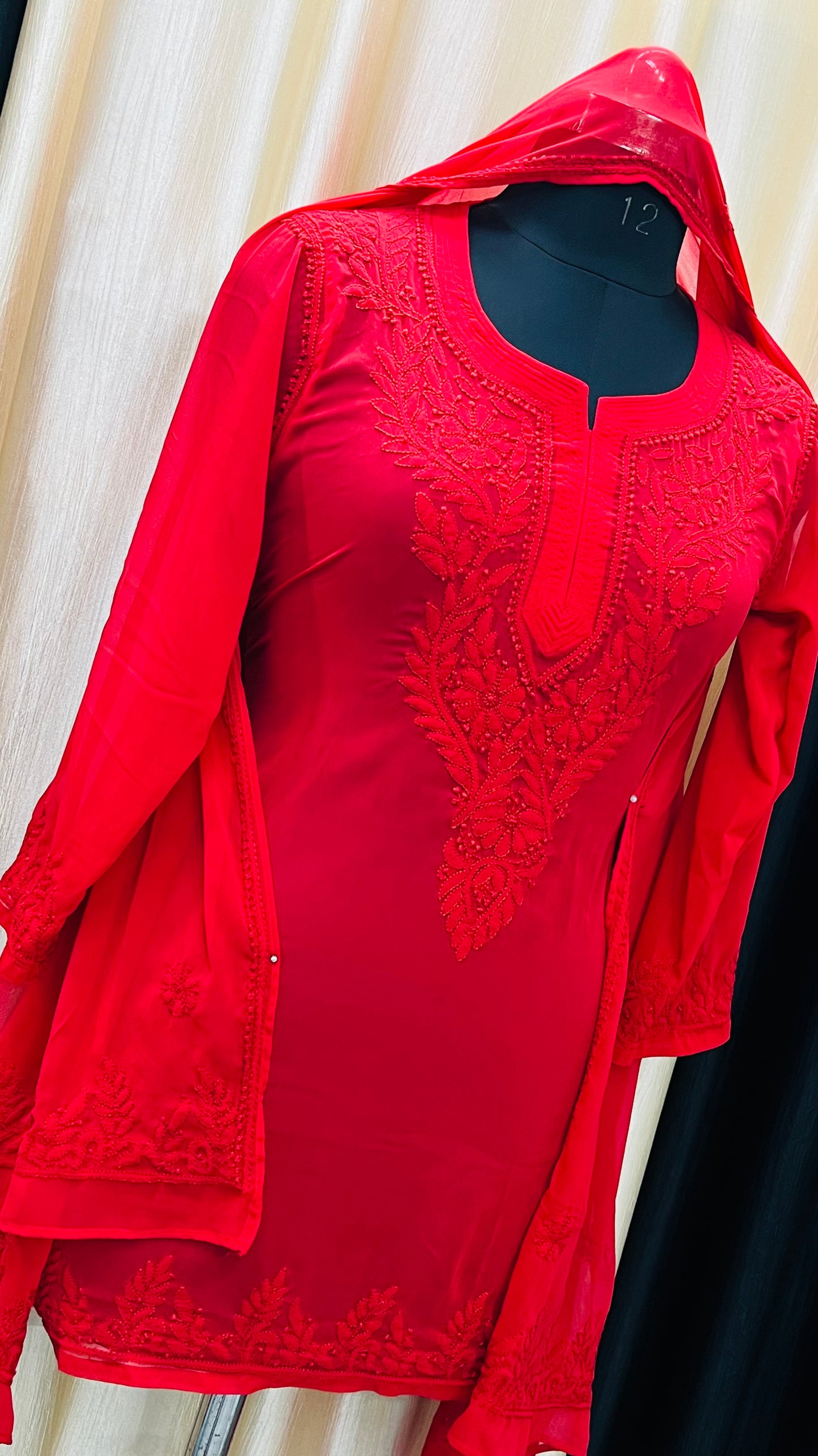 Chikan Short Kurti