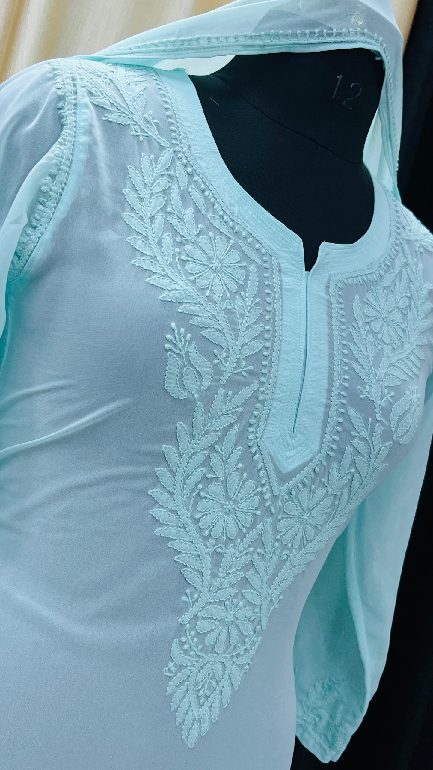 Chikan Short Kurti