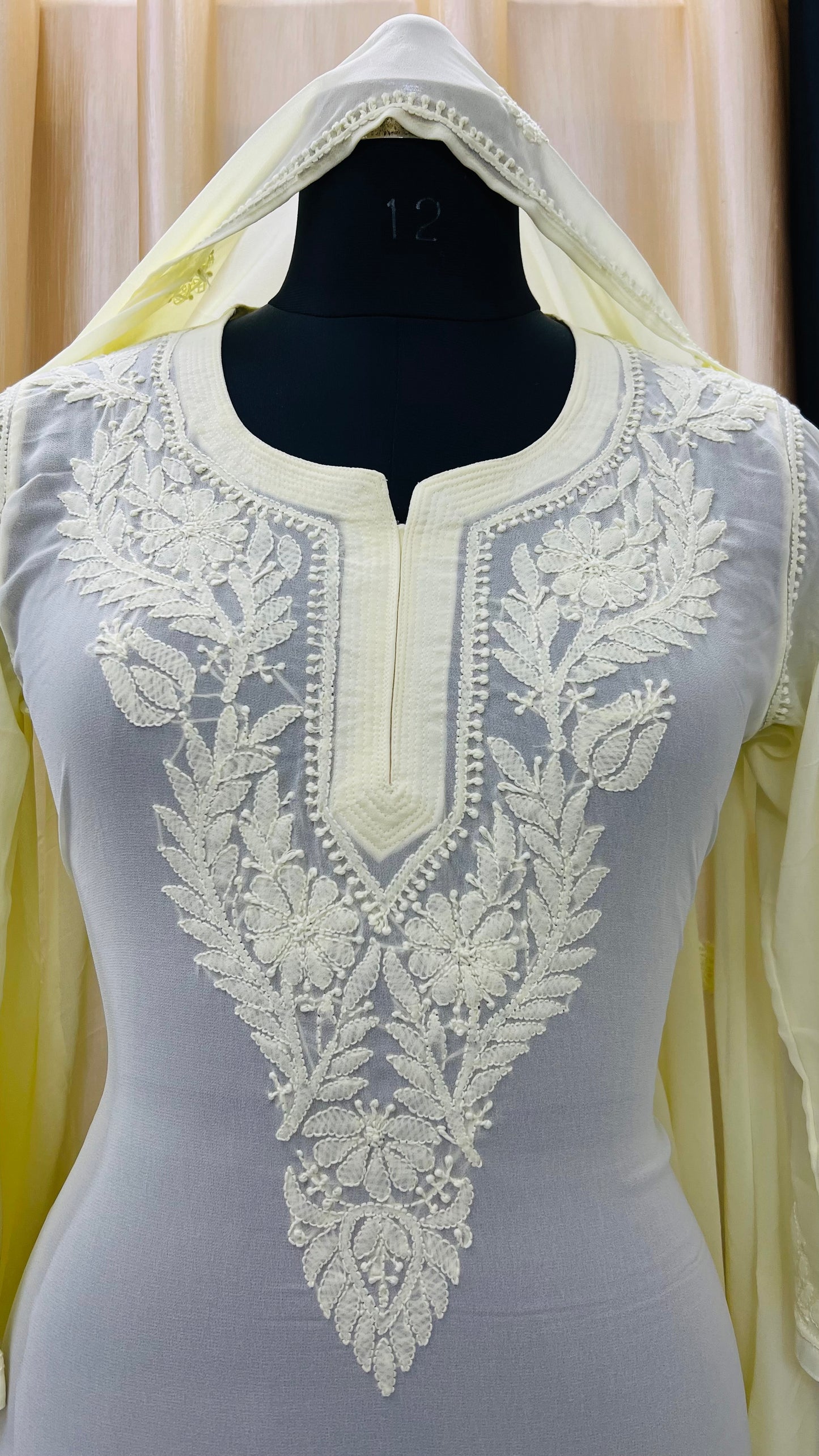 Chikan Short Kurti