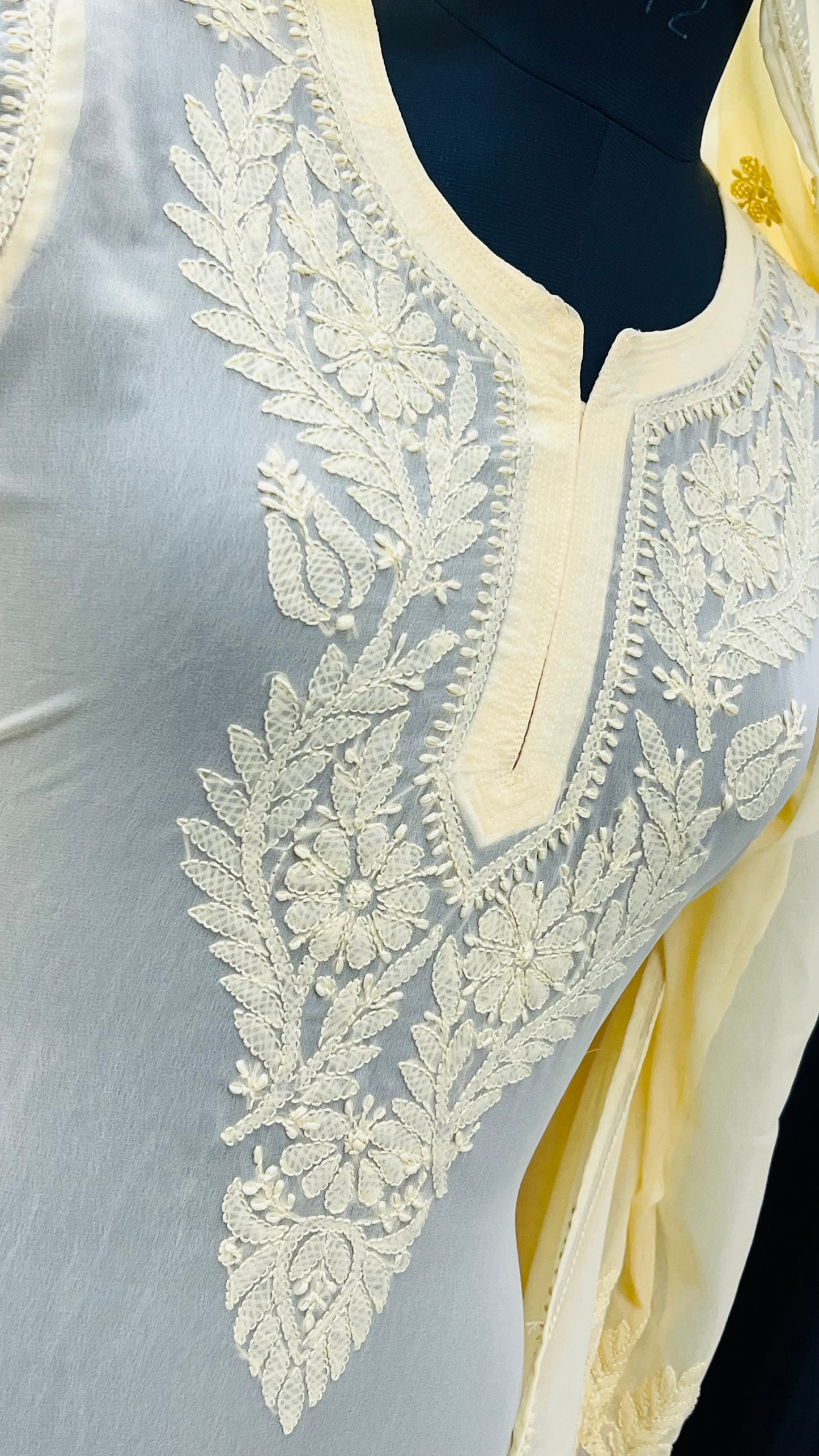 Chikan Short Kurti