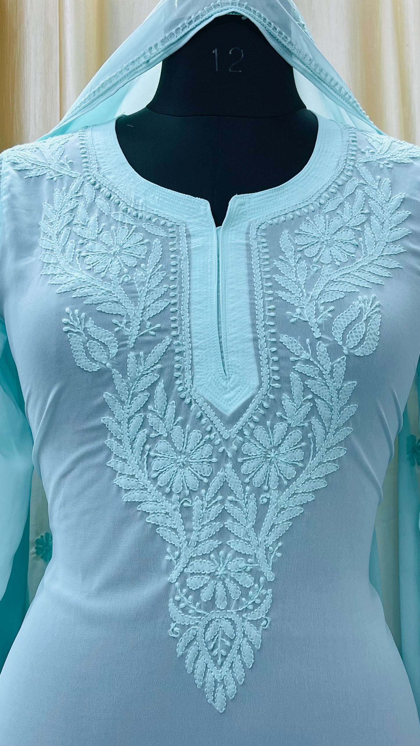 Chikan Short Kurti